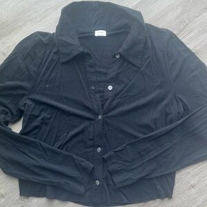 Aritzia Wilfred Black Button Down Shirt